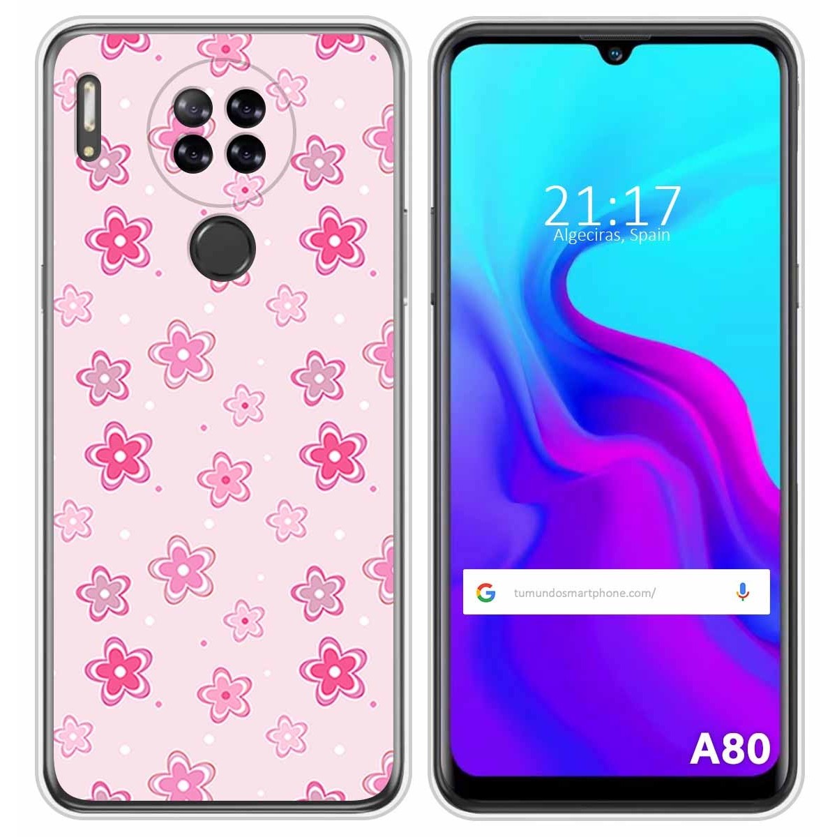 Funda Silicona para Blackview A80 / A80s diseño Flores Dibujos