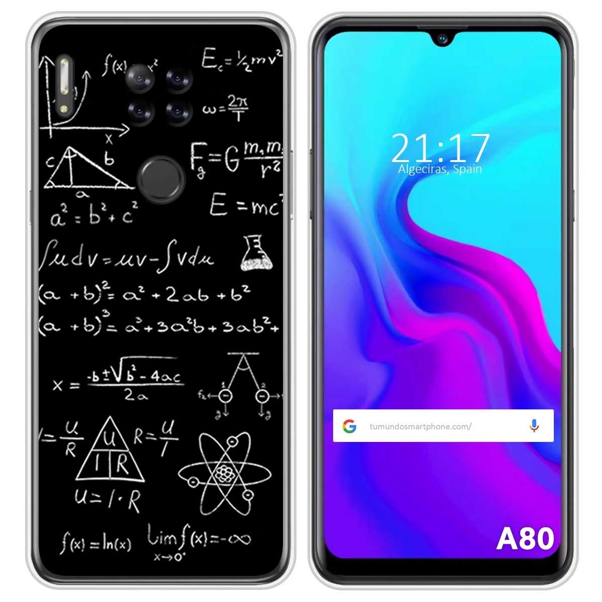 Funda Silicona para Blackview A80 / A80s diseño Formulas Dibujos