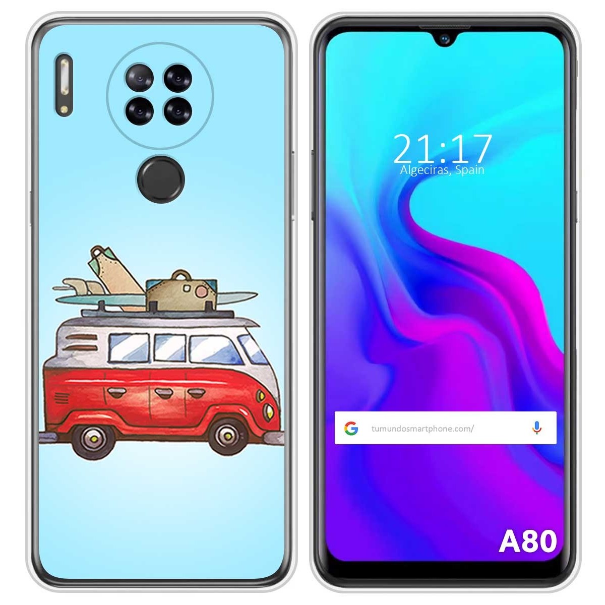 Funda Silicona para Blackview A80 / A80s diseño Furgoneta Dibujos