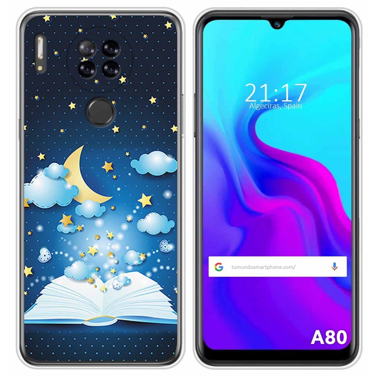 Funda Silicona para Blackview A80 / A80s diseño Libro Cuentos Dibujos