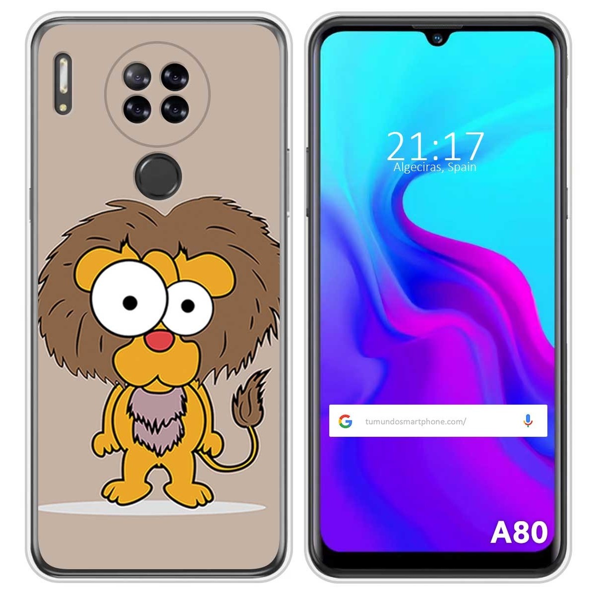 Funda Silicona para Blackview A80 / A80s diseño Leon Dibujos
