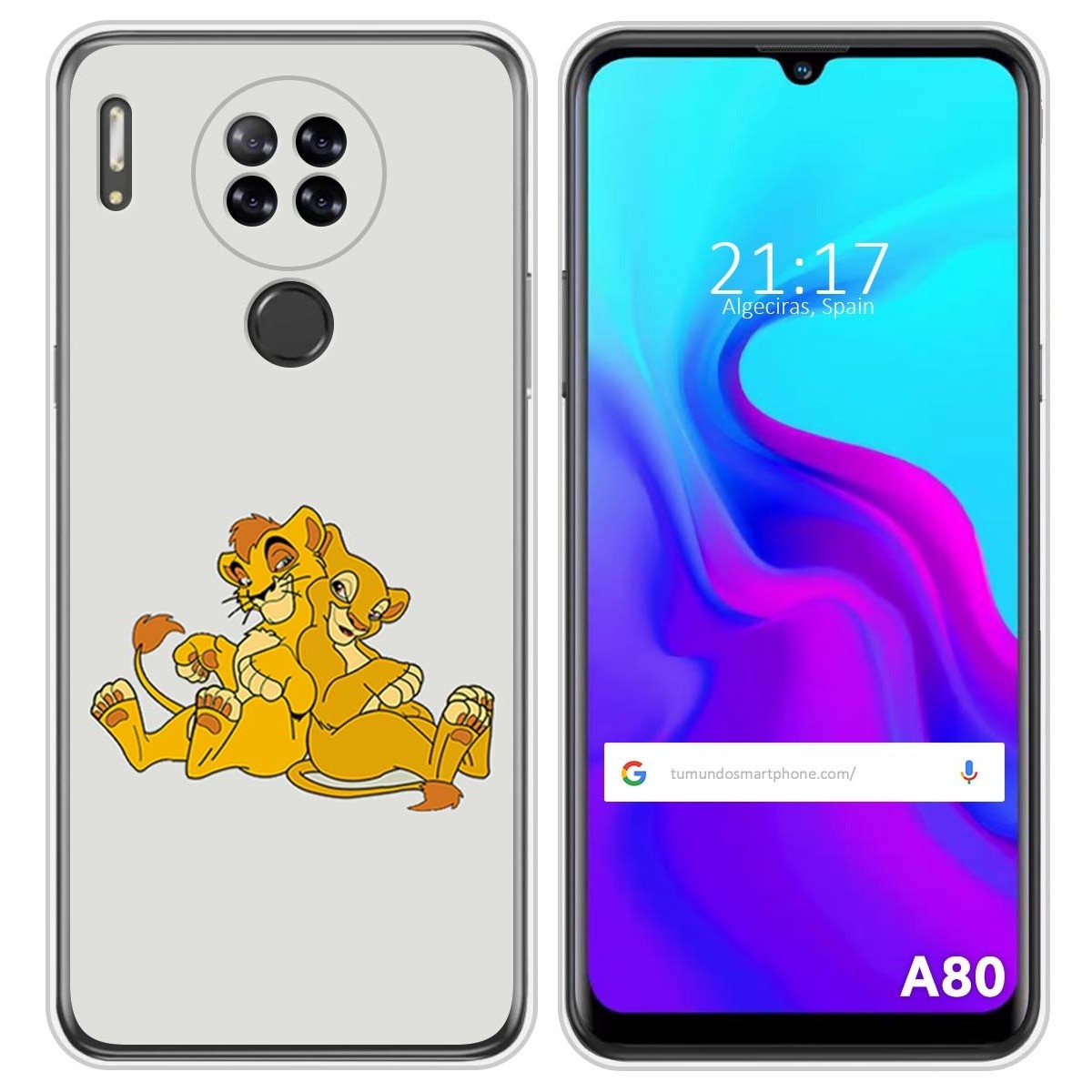 Funda Silicona para Blackview A80 / A80s diseño Leones Dibujos