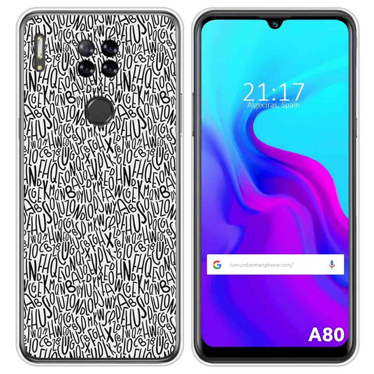 Funda Silicona para Blackview A80 / A80s diseño Letras Dibujos