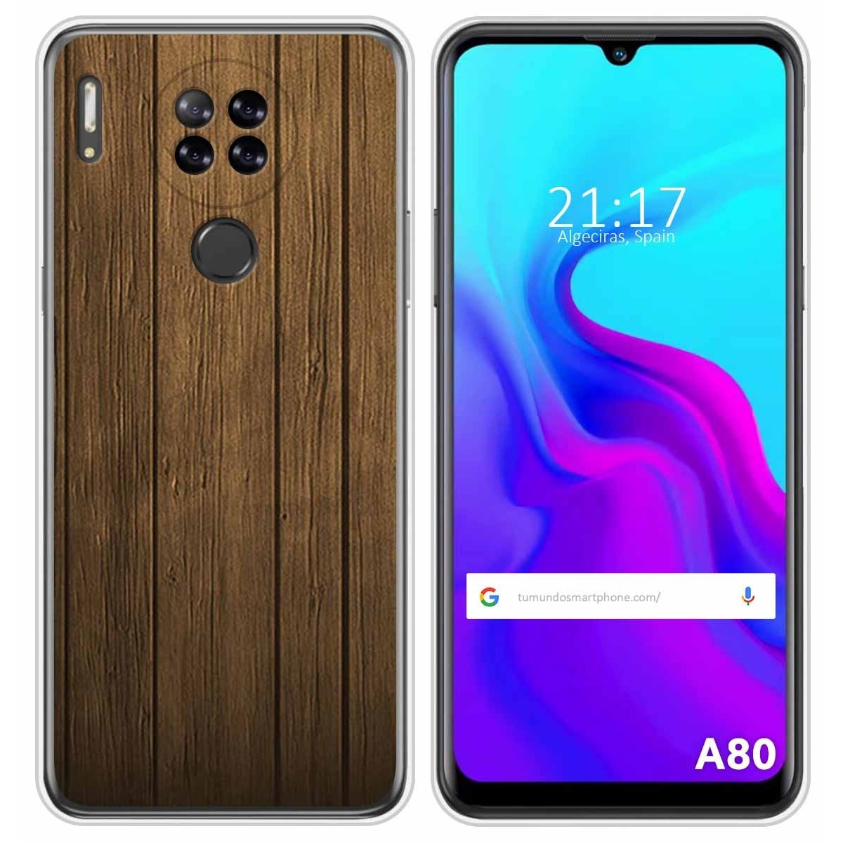 Funda Silicona para Blackview A80 / A80s diseño Madera Dibujos
