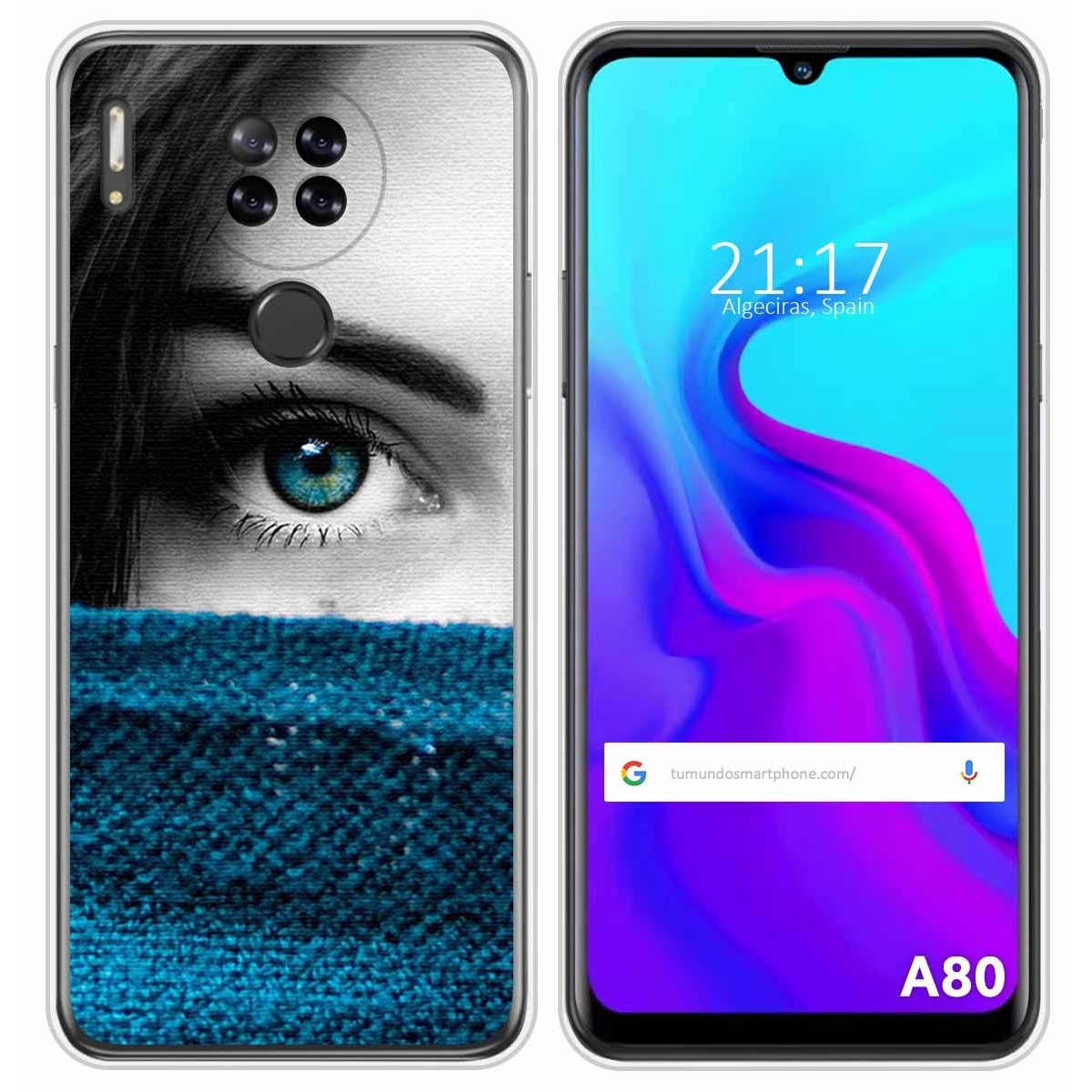 Funda Silicona para Blackview A80 / A80s diseño Ojo Dibujos
