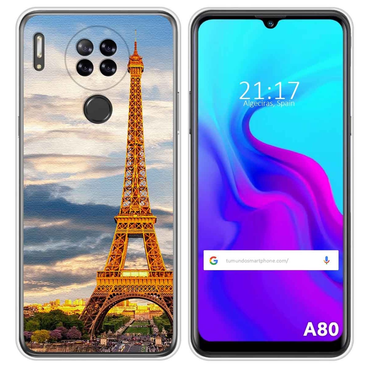 Funda Silicona para Blackview A80 / A80s diseño Paris Dibujos