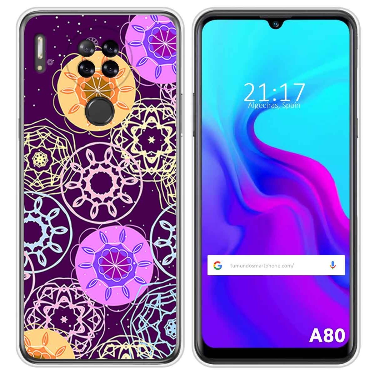 Funda Silicona para Blackview A80 / A80s diseño Radial Dibujos
