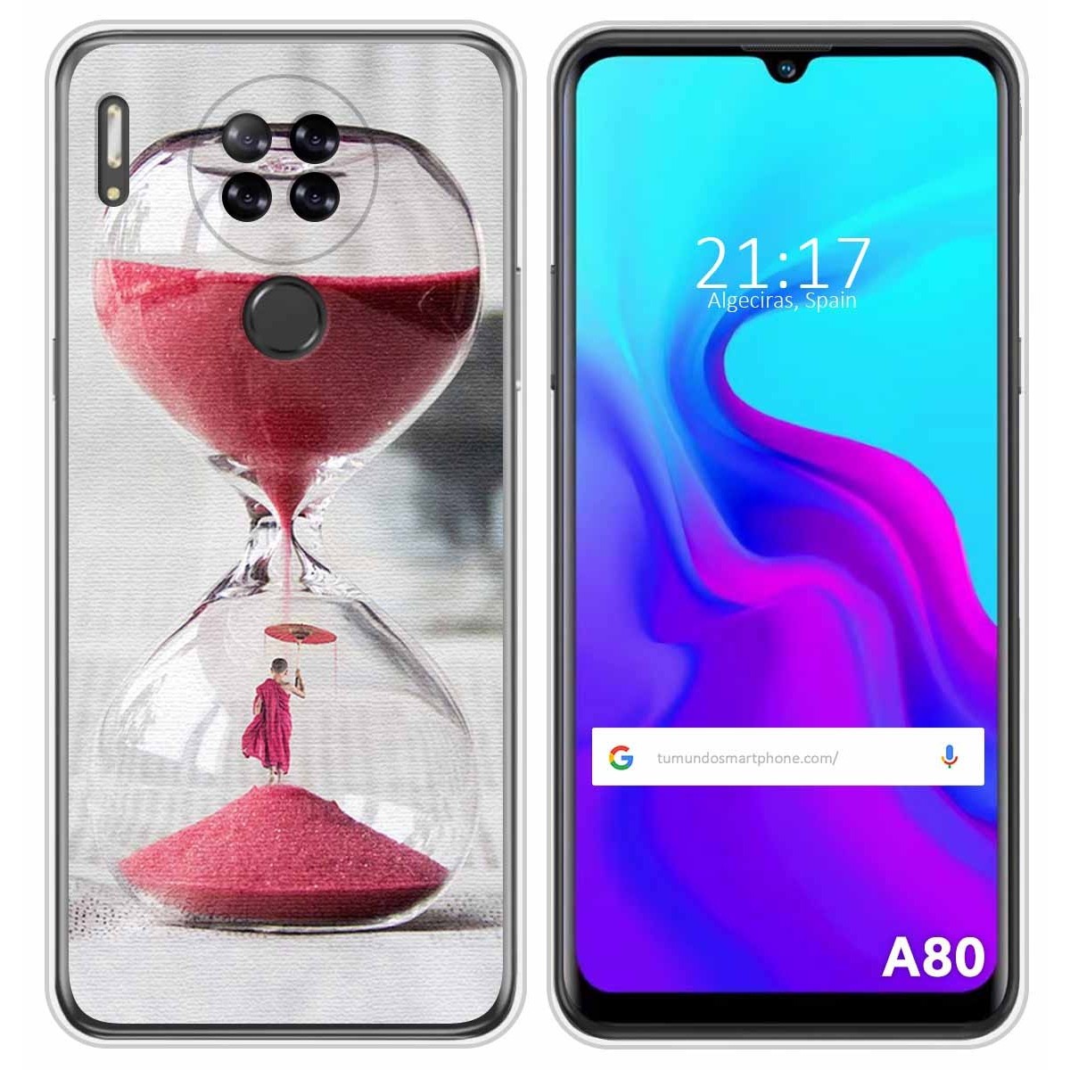 Funda Silicona para Blackview A80 / A80s diseño Reloj Dibujos