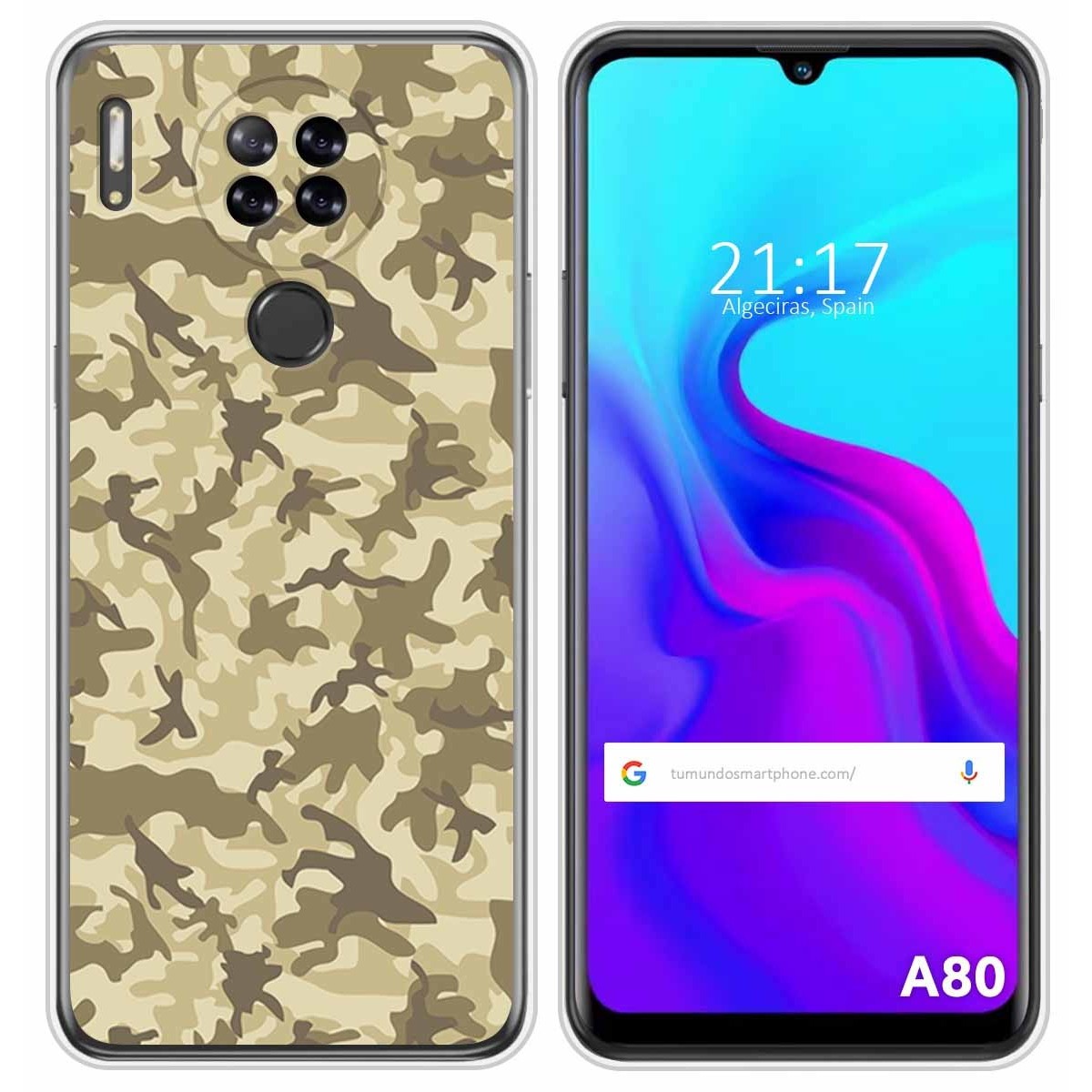 Funda Silicona para Blackview A80 / A80s diseño Sand Camuflaje Dibujos