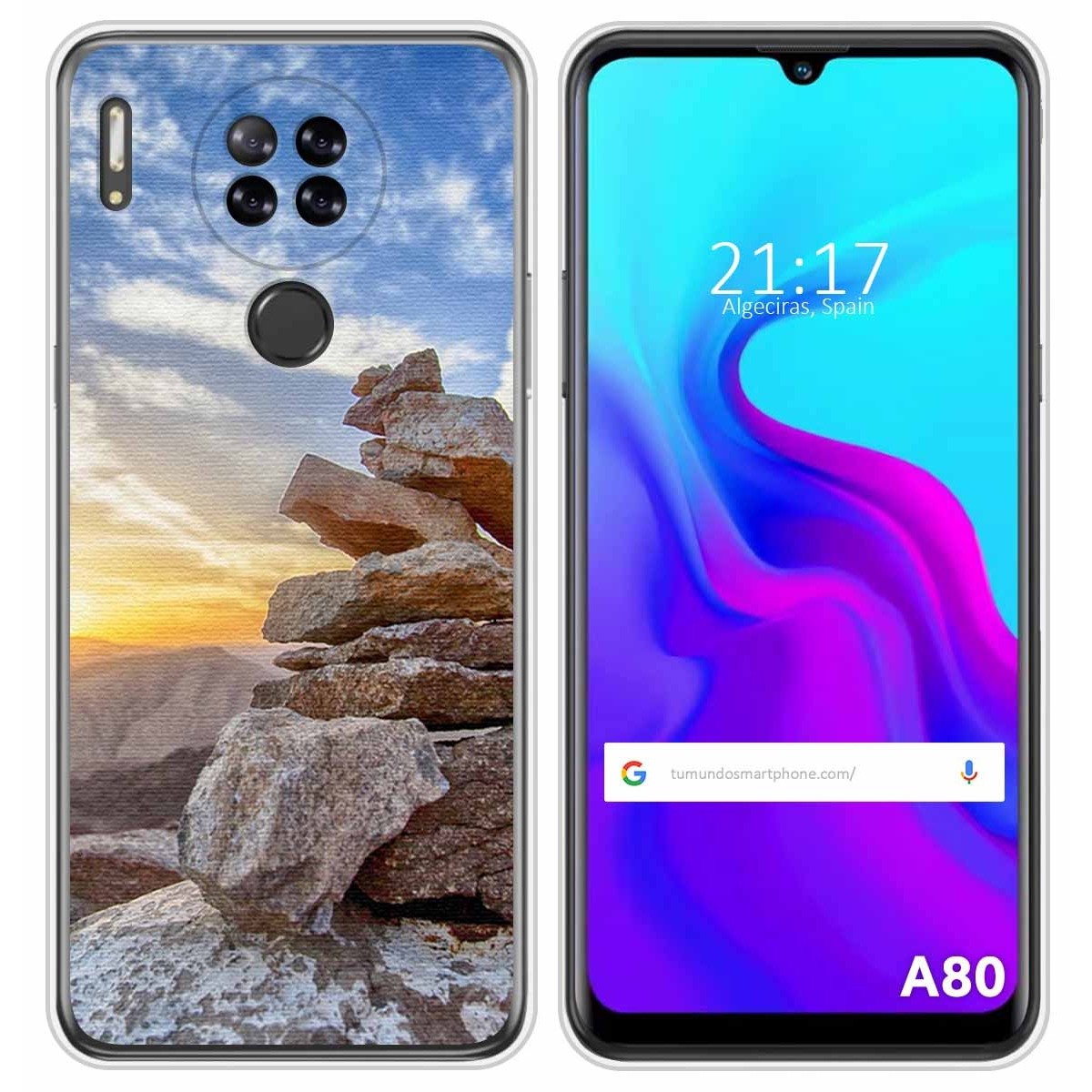 Funda Silicona para Blackview A80 / A80s diseño Sunset Dibujos