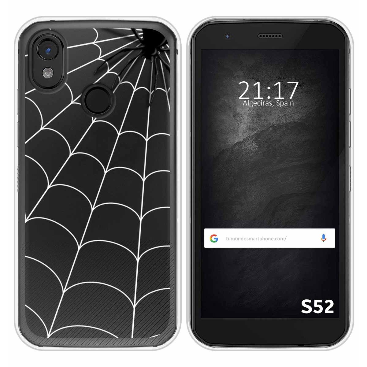 Funda Silicona Transparente para CAT S52 diseño Araña Dibujos