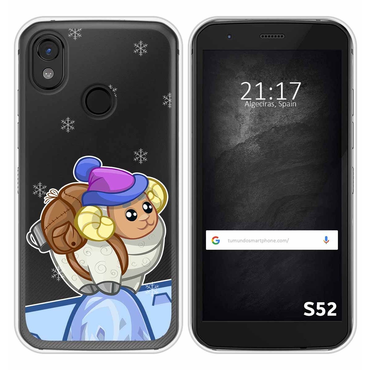 Funda Silicona Transparente para CAT S52 diseño Cabra Dibujos