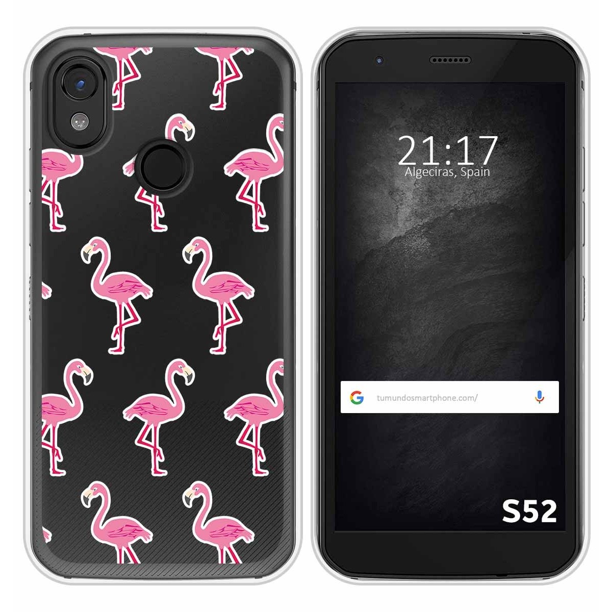 Funda Silicona Transparente para CAT S52 diseño Flamenco Dibujos