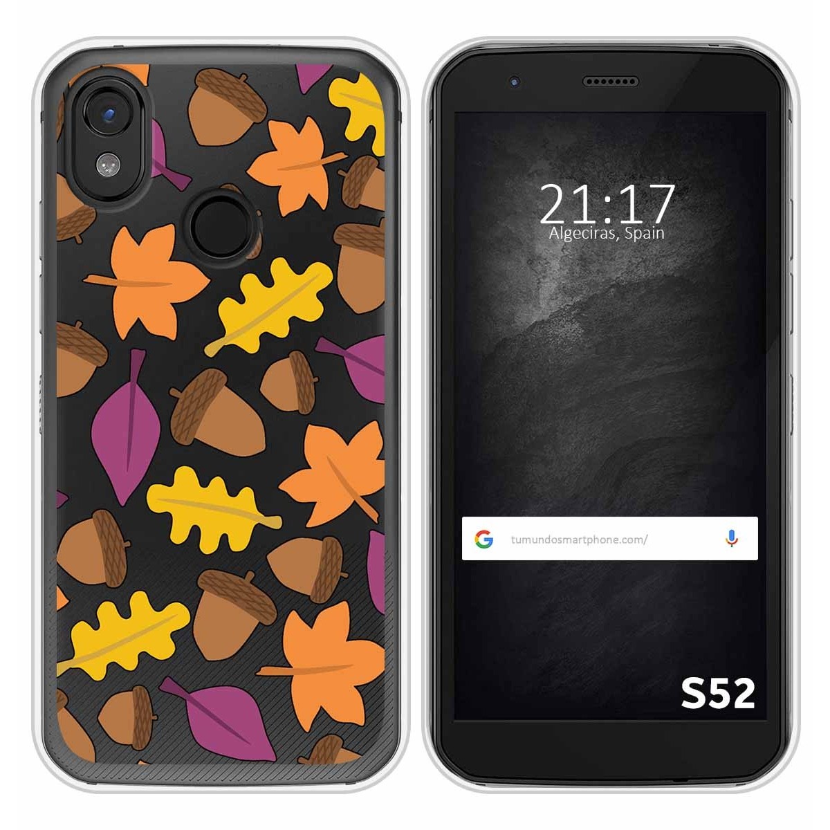 Funda Silicona Transparente para CAT S52 diseño Otoño Dibujos