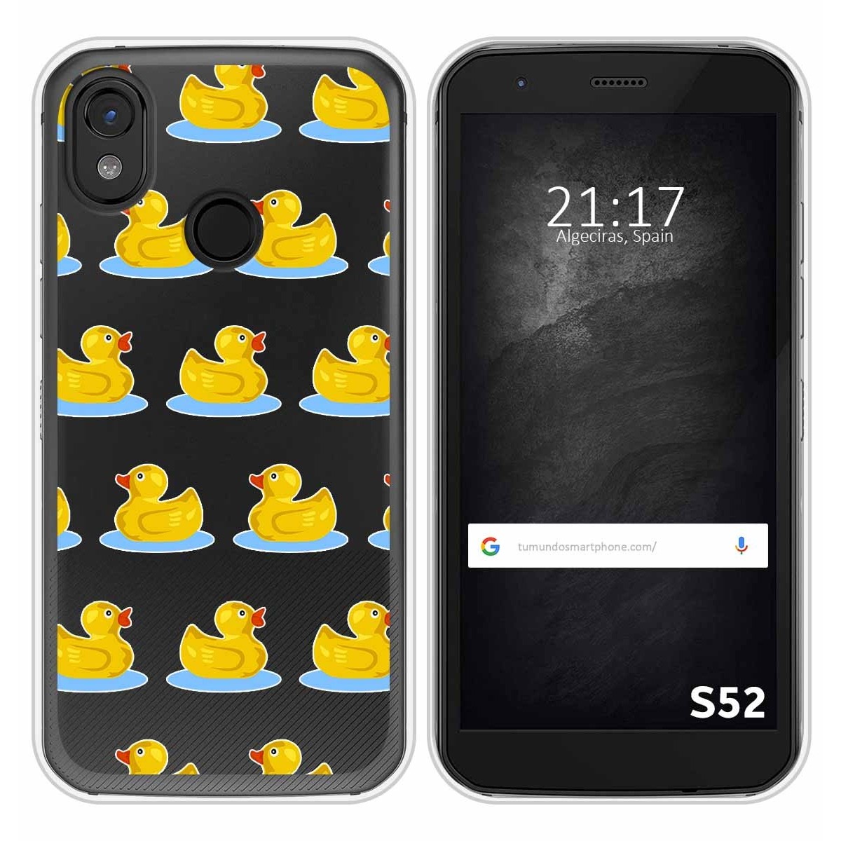 Funda Silicona Transparente para CAT S52 diseño Pato Dibujos