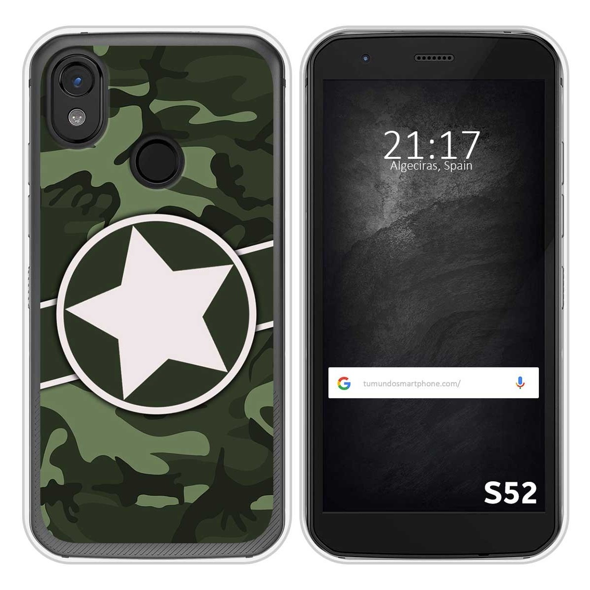 Funda Silicona para CAT S52 diseño Camuflaje 01 Dibujos