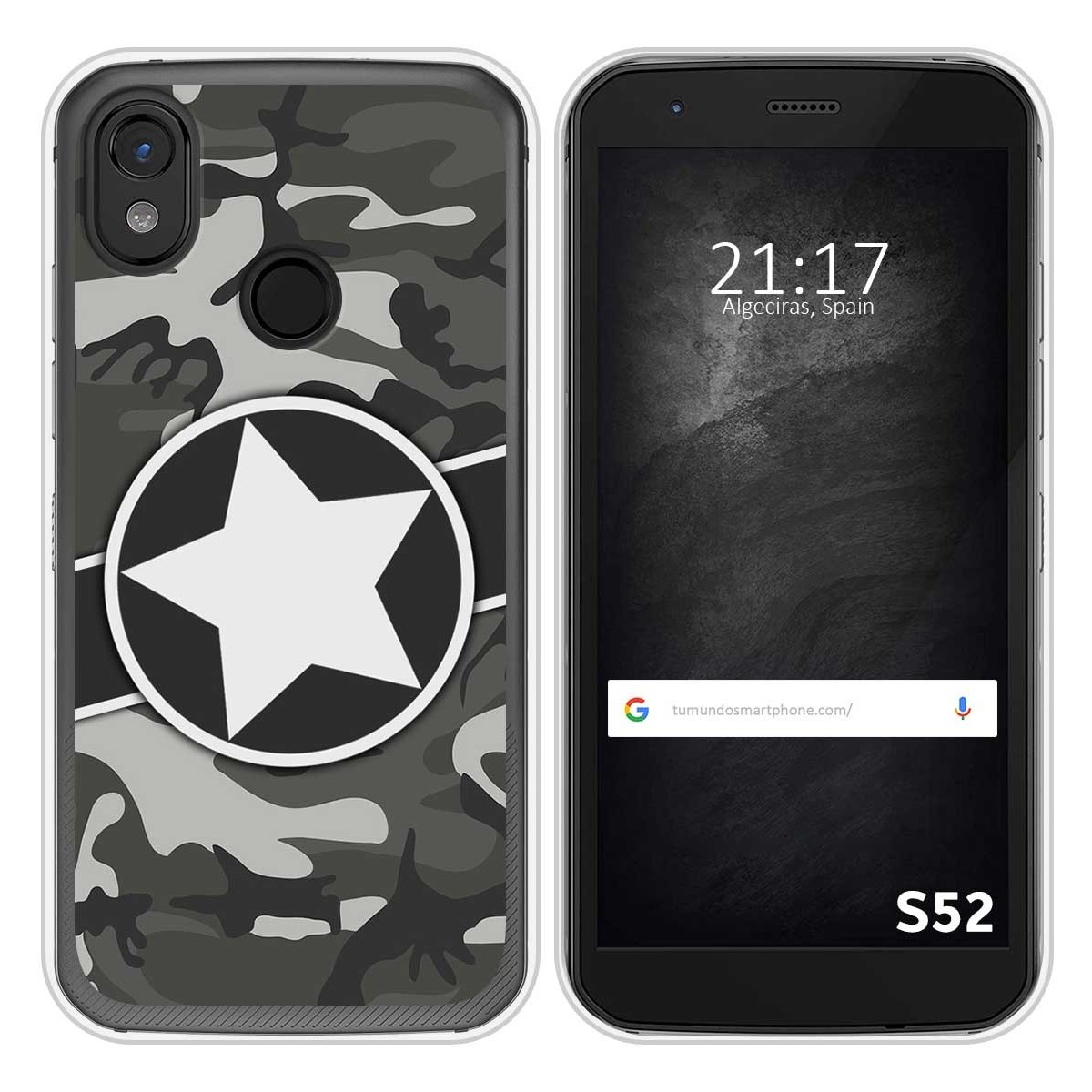 Funda Silicona para CAT S52 diseño Camuflaje 02 Dibujos