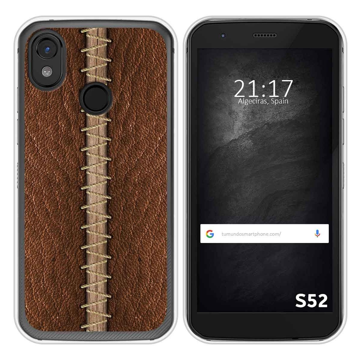 Funda Silicona para CAT S52 diseño Cuero 01 Dibujos