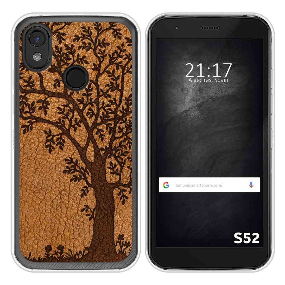 Funda Silicona para CAT S52 diseño Cuero 03 Dibujos