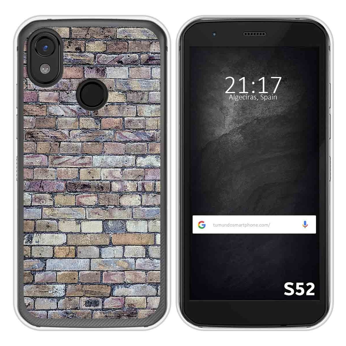 Funda Silicona para CAT S52 diseño Ladrillo 02 Dibujos