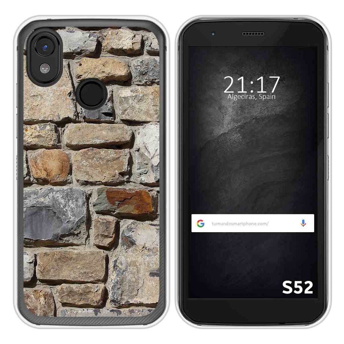 Funda Silicona para CAT S52 diseño Ladrillo 03 Dibujos