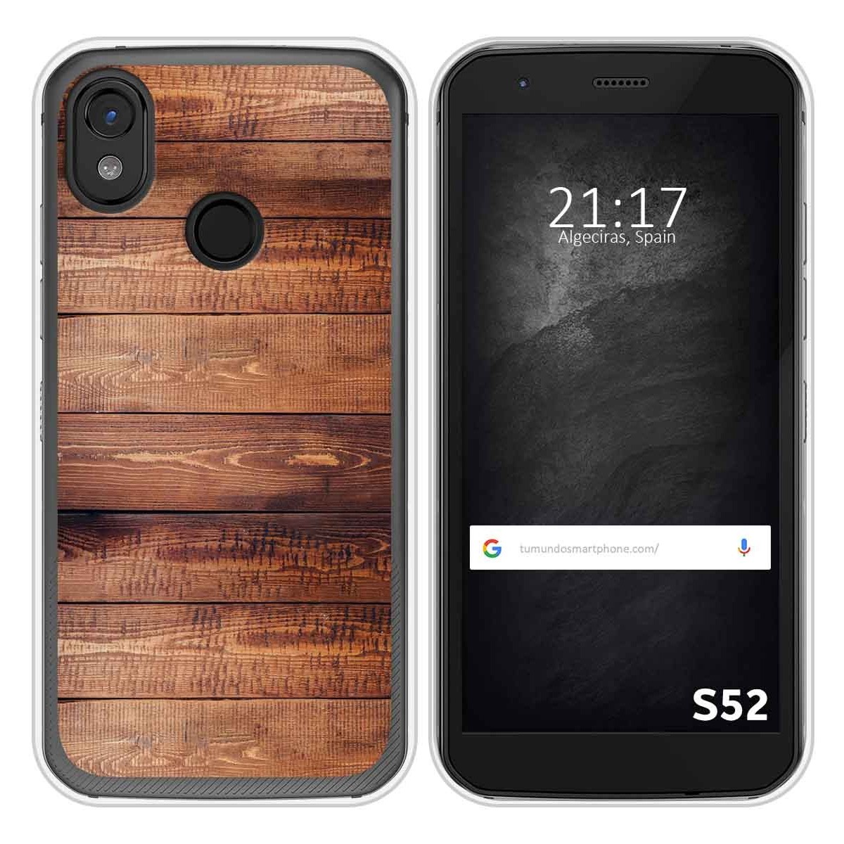 Funda Silicona para CAT S52 diseño Madera 02 Dibujos