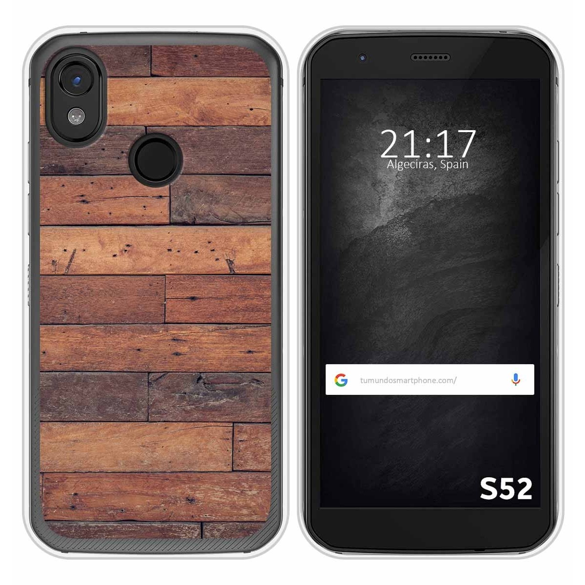 Funda Silicona para CAT S52 diseño Madera 03 Dibujos