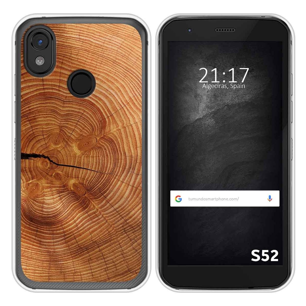 Funda Silicona para CAT S52 diseño Madera 04 Dibujos