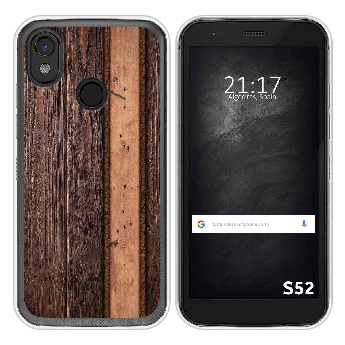 Funda Silicona para CAT S52 diseño Madera 05 Dibujos