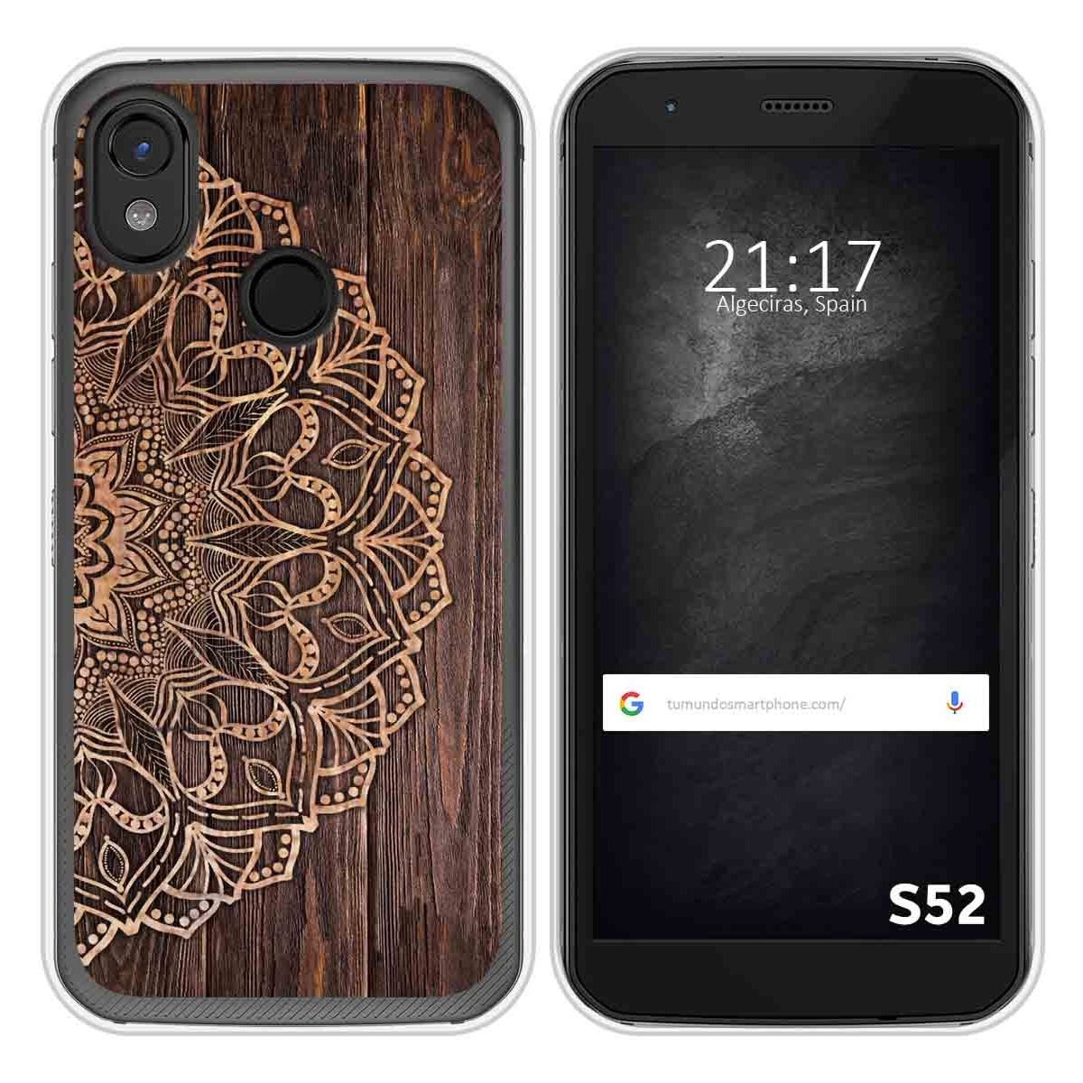 Funda Silicona para CAT S52 diseño Madera 06 Dibujos