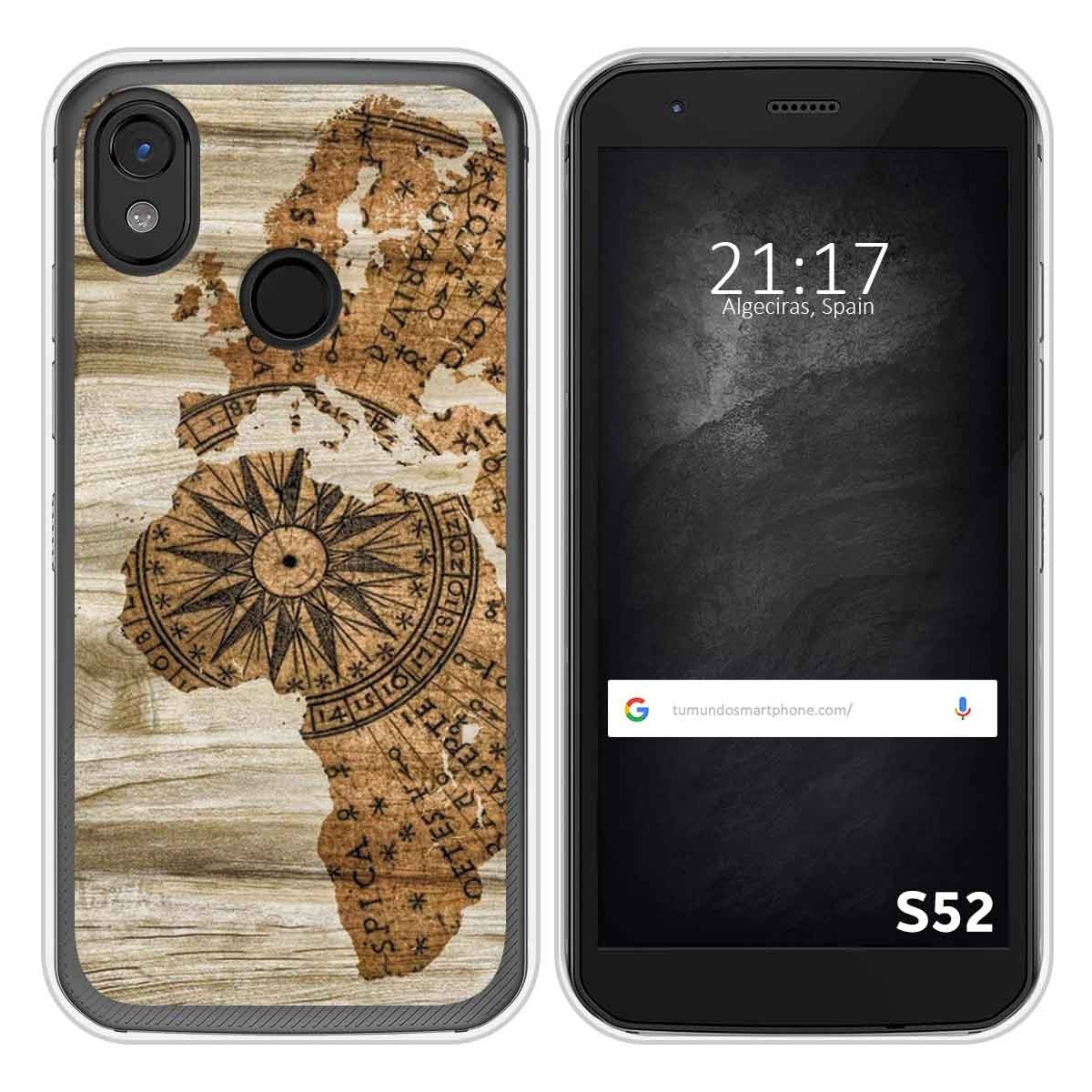 Funda Silicona para CAT S52 diseño Madera 07 Dibujos