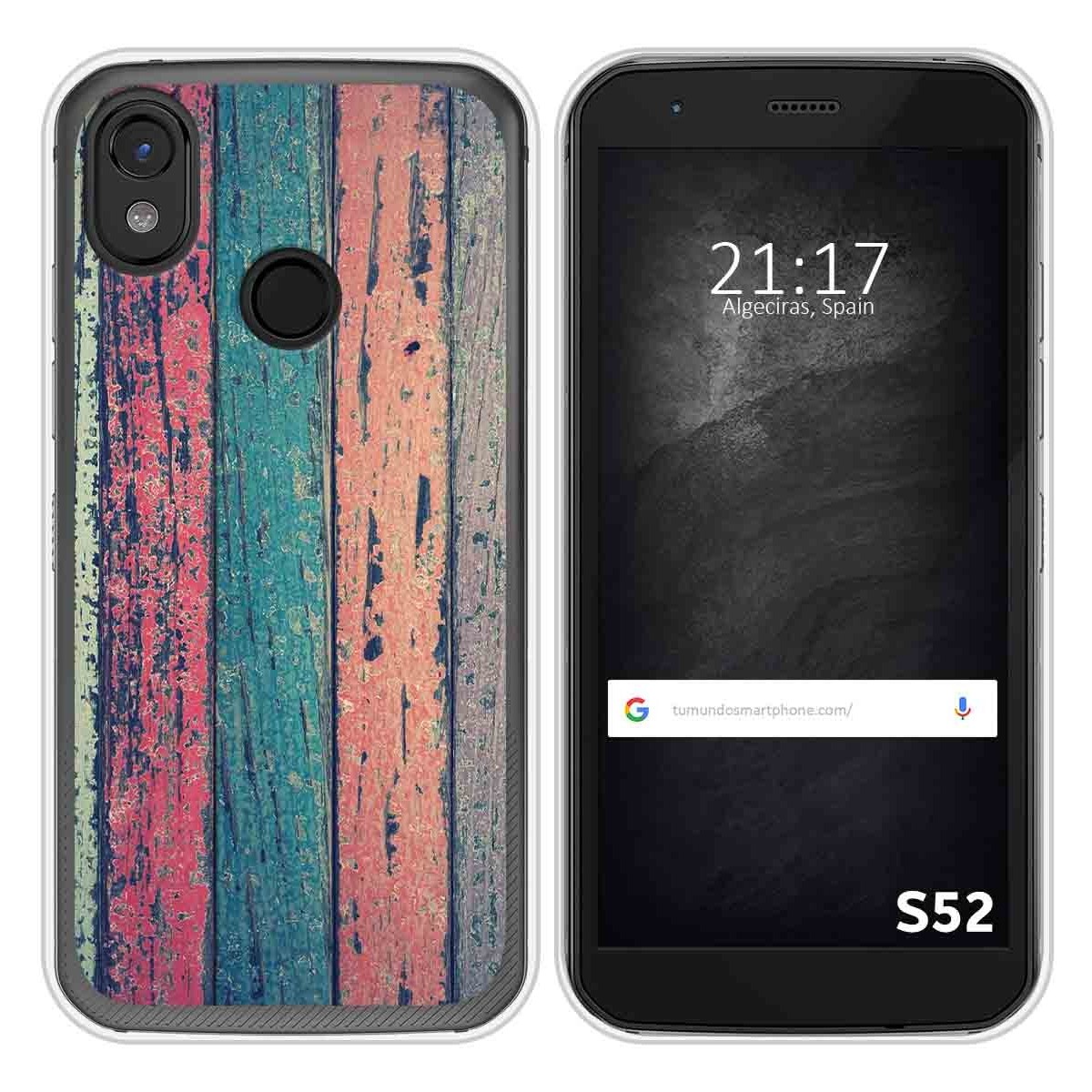 Funda Silicona para CAT S52 diseño Madera 10 Dibujos