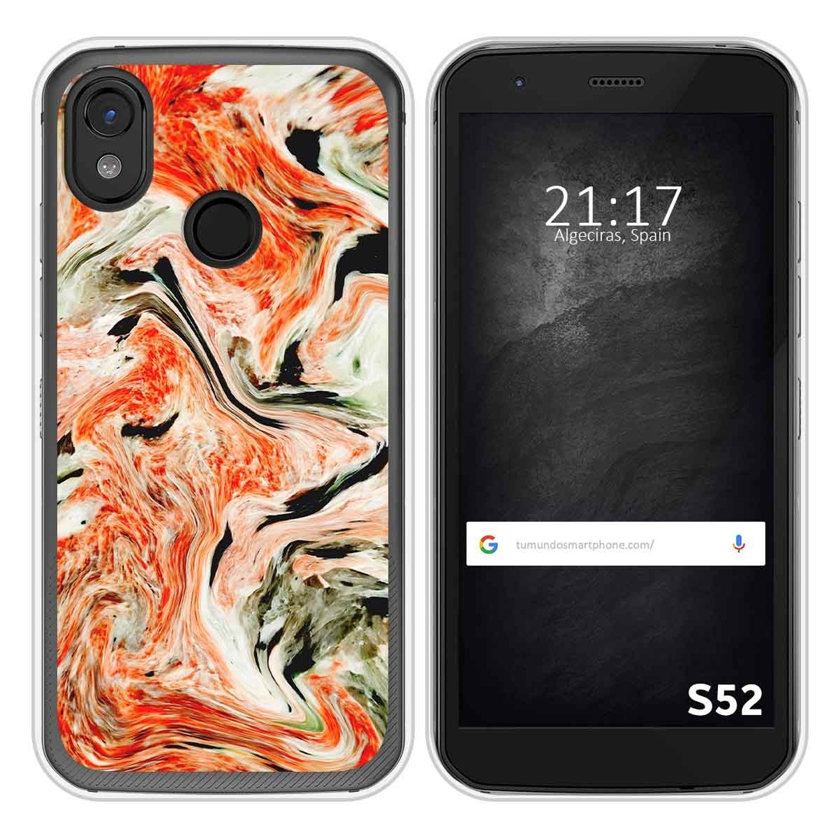 Funda Silicona para CAT S52 diseño Mármol 12 Dibujos