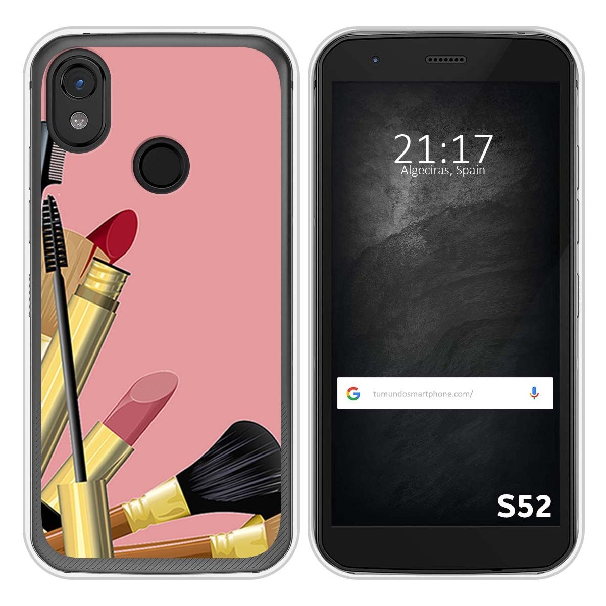 Funda Silicona para CAT S52 diseño Brochas Dibujos