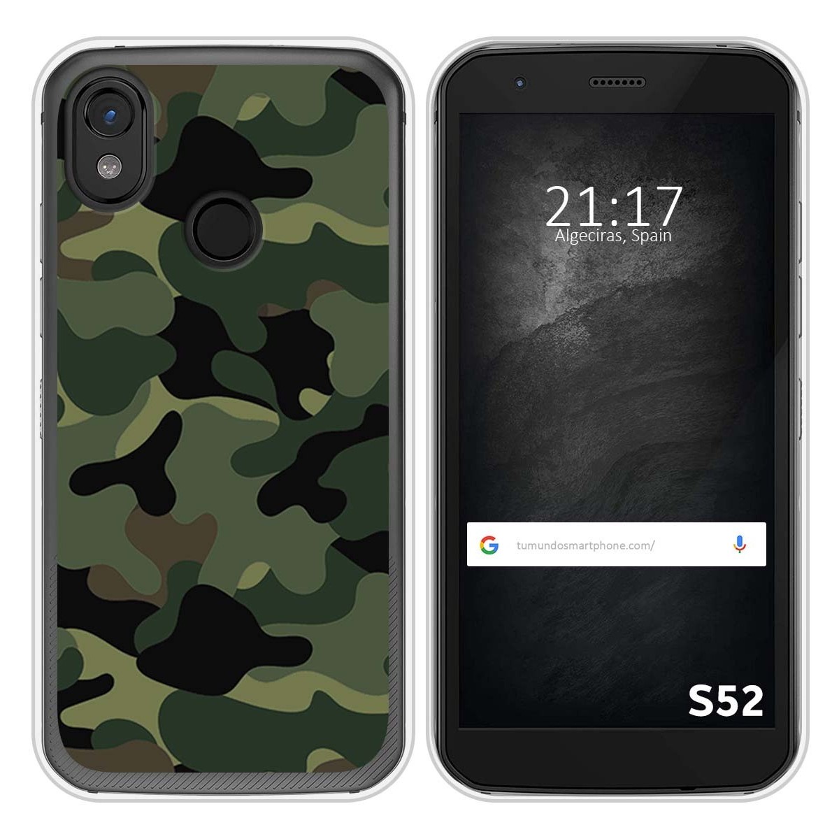 Funda Silicona para CAT S52 diseño Camuflaje Dibujos