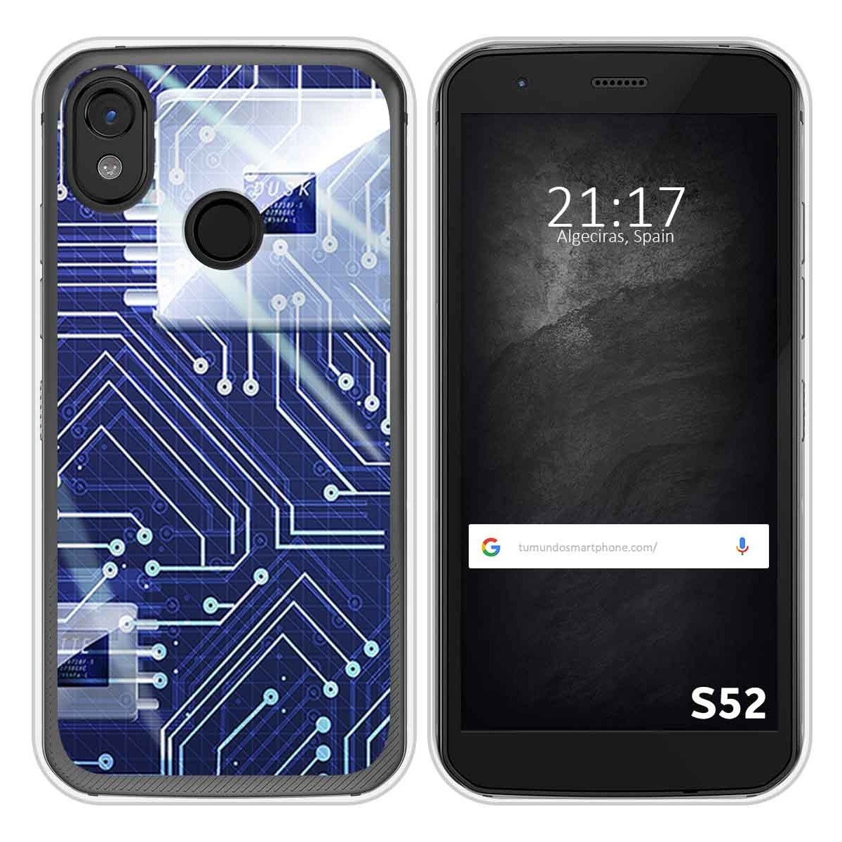Funda Silicona para CAT S52 diseño Circuito Dibujos