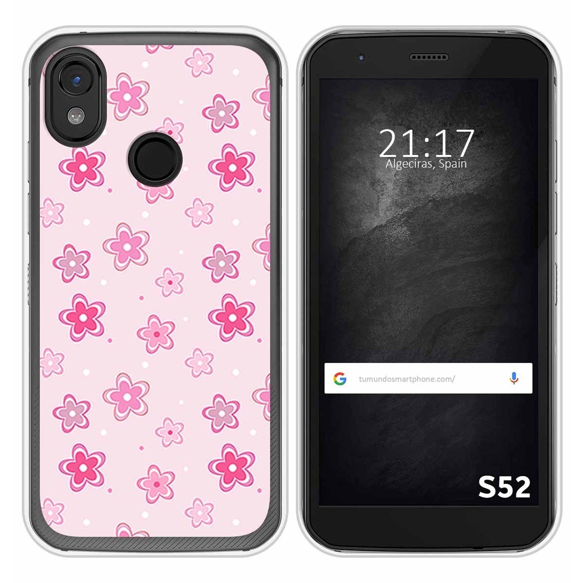 Funda Silicona para CAT S52 diseño Flores Dibujos
