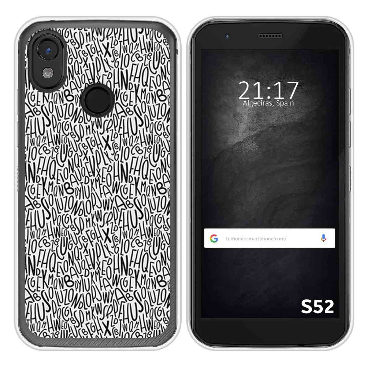 Funda Silicona para CAT S52 diseño Letras Dibujos