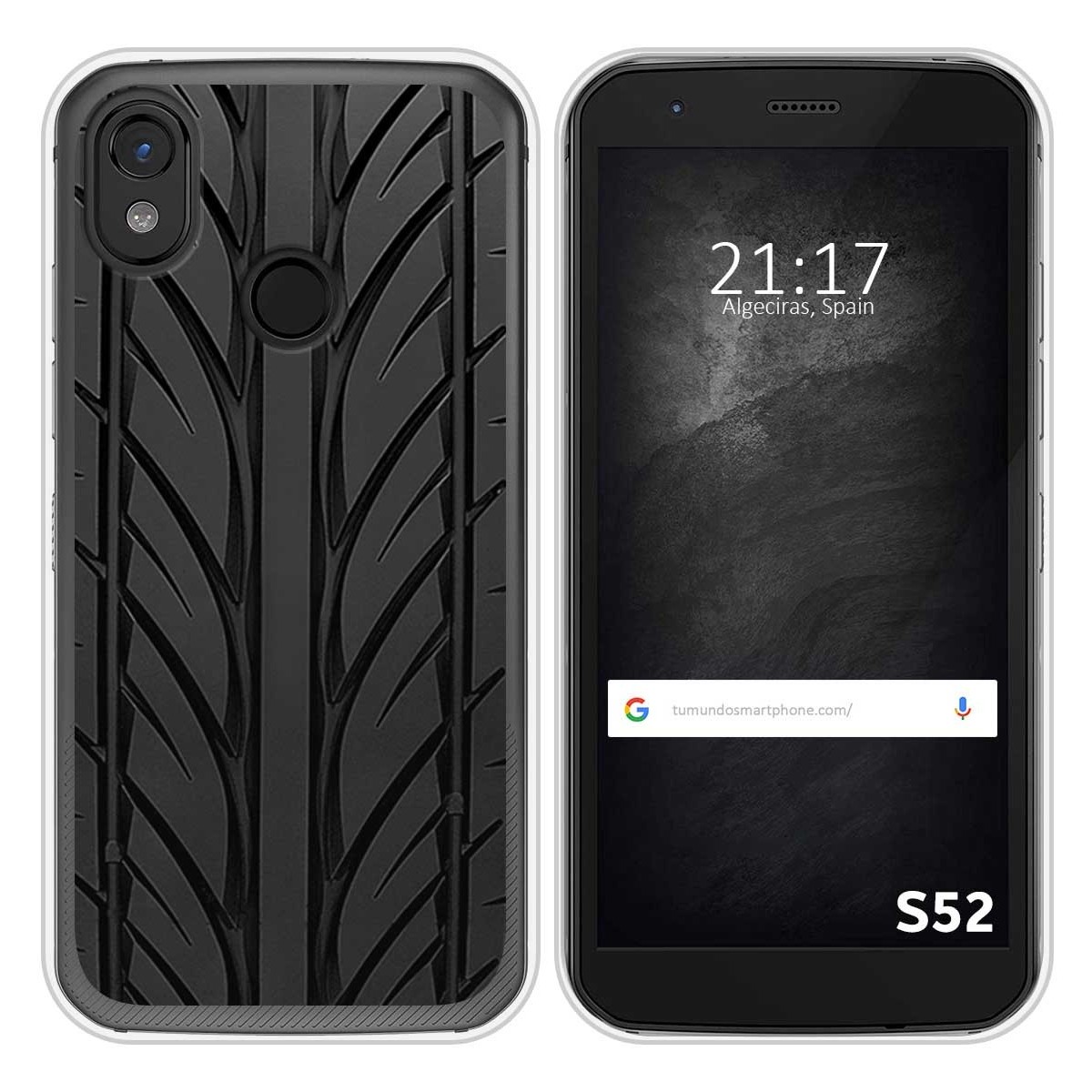 Funda Silicona para CAT S52 diseño Neumatico Dibujos