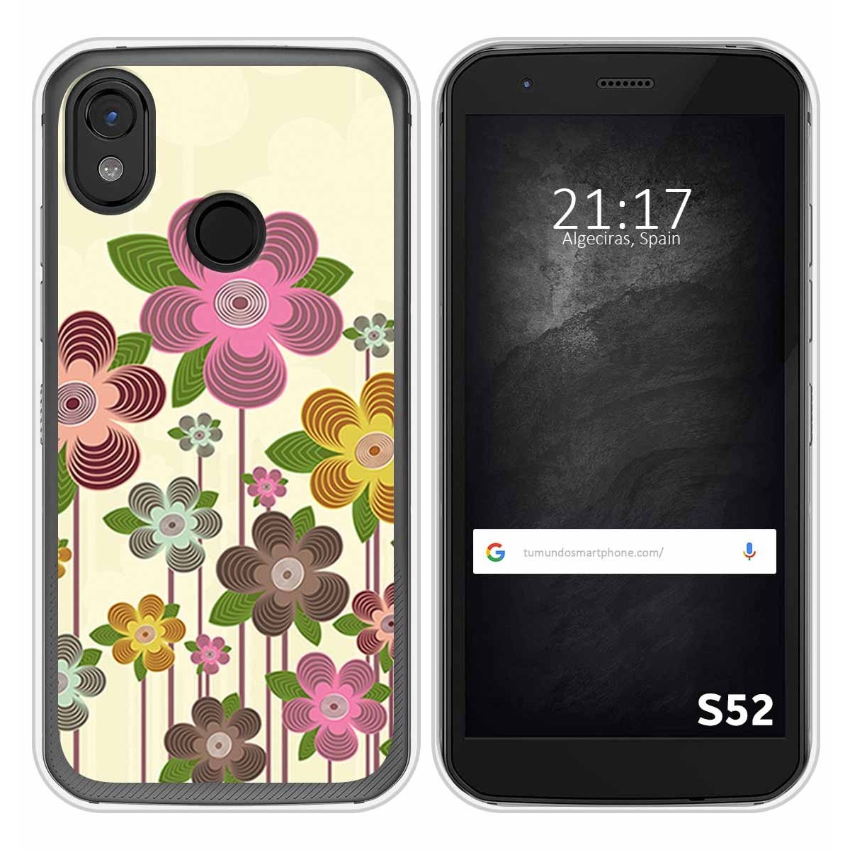 Funda Silicona para CAT S52 diseño Primavera En Flor Dibujos