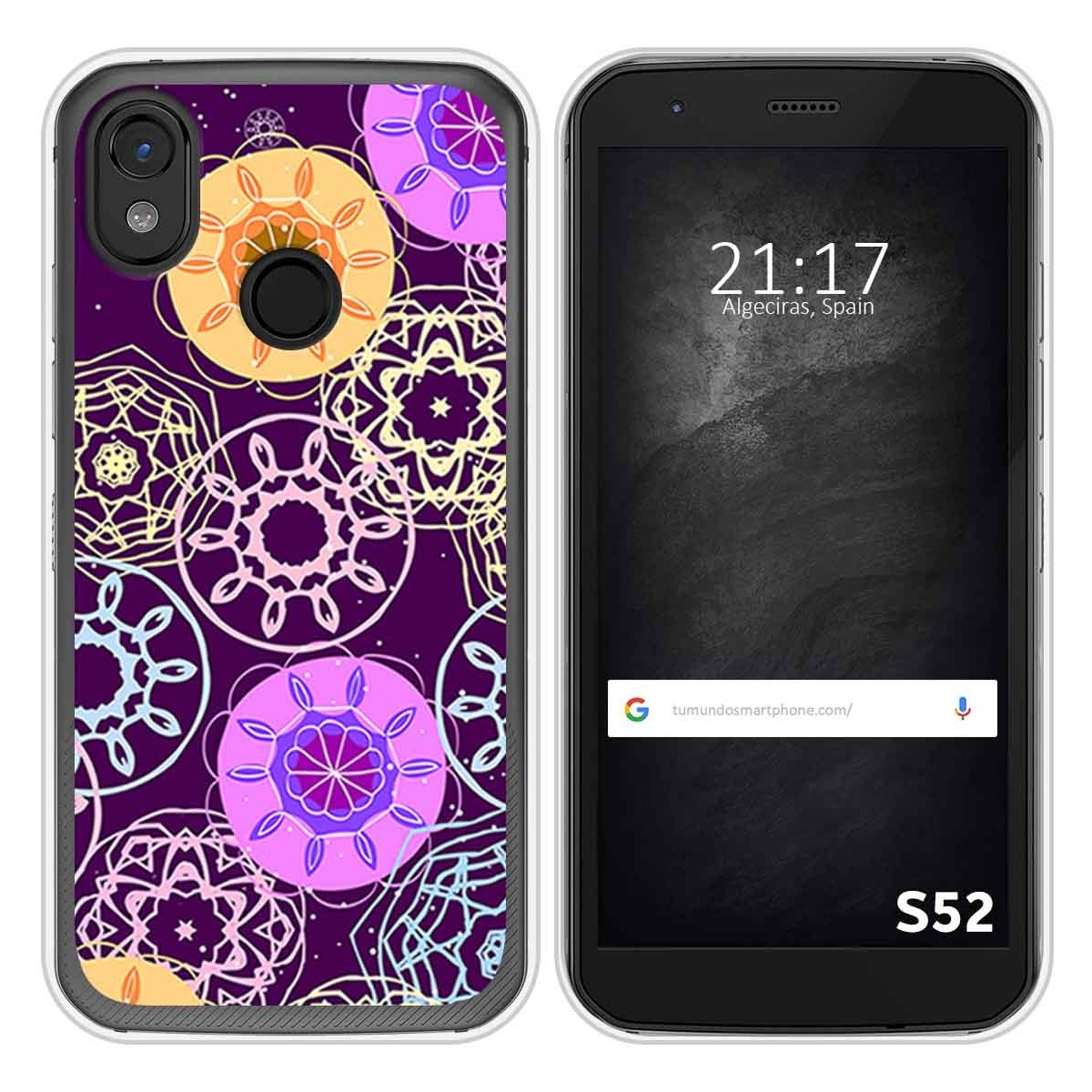 Funda Silicona para CAT S52 diseño Radial Dibujos