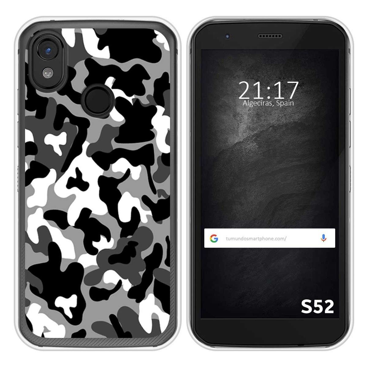 Funda Silicona para CAT S52 diseño Snow Camuflaje Dibujos