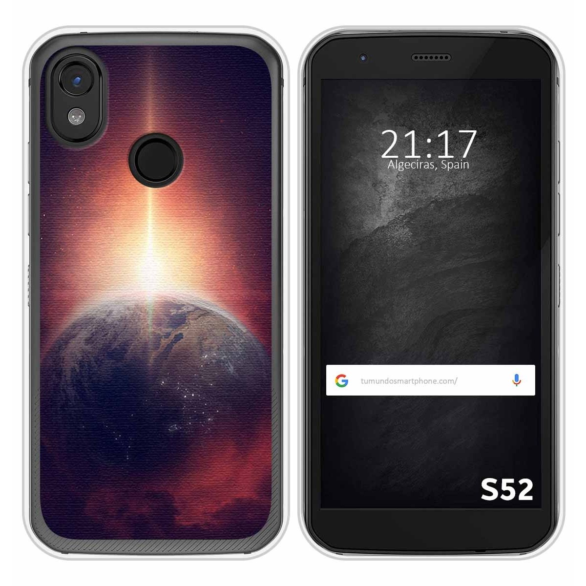 Funda Silicona para CAT S52 diseño Tierra Dibujos