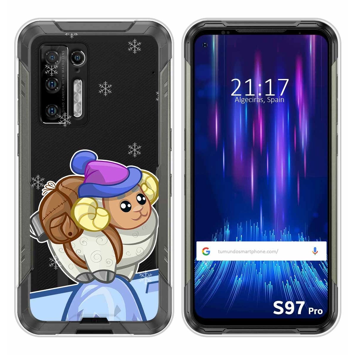 Funda Silicona Transparente para Doogee S97 Pro diseño Cabra Dibujos