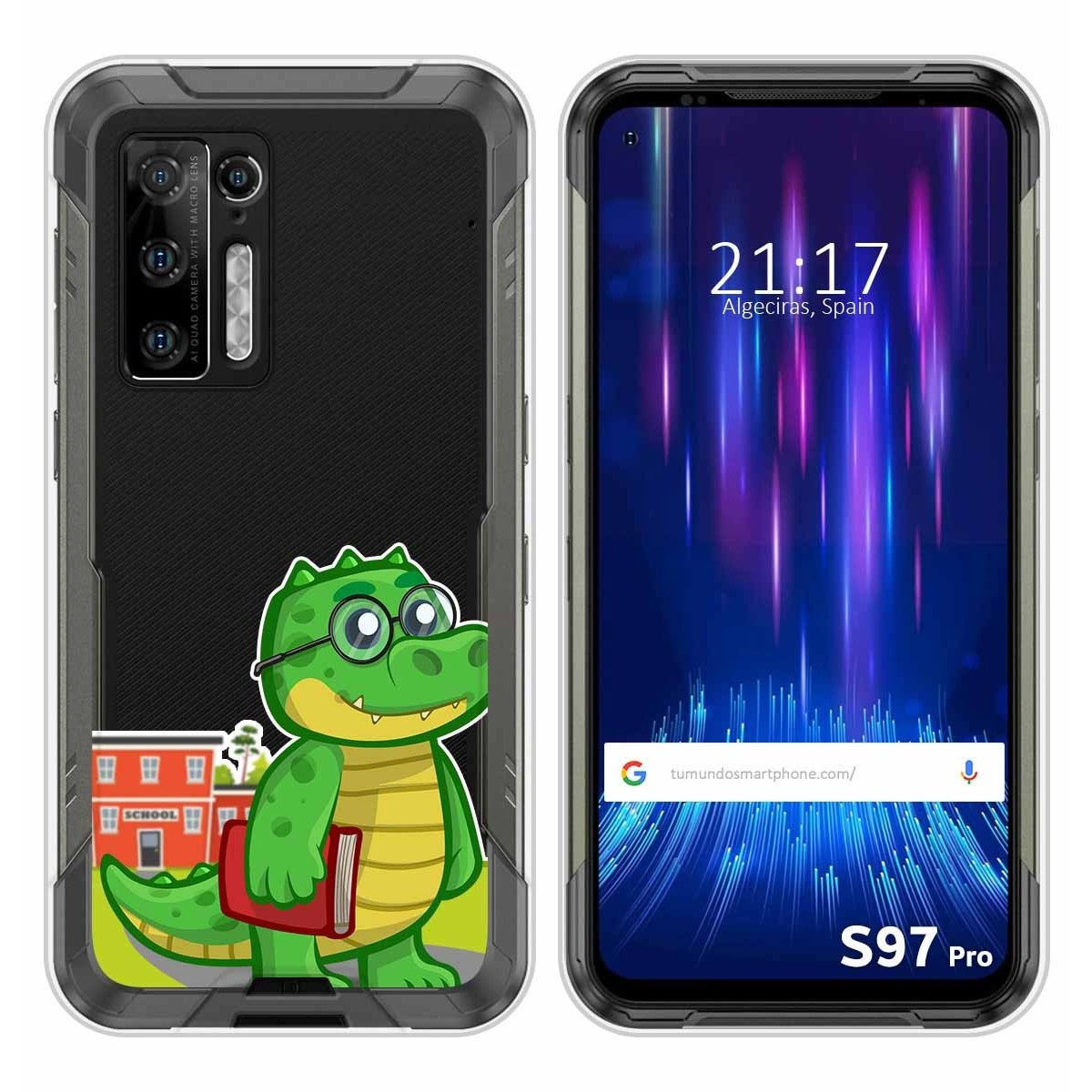 Funda Silicona Transparente para Doogee S97 Pro diseño Coco Dibujos