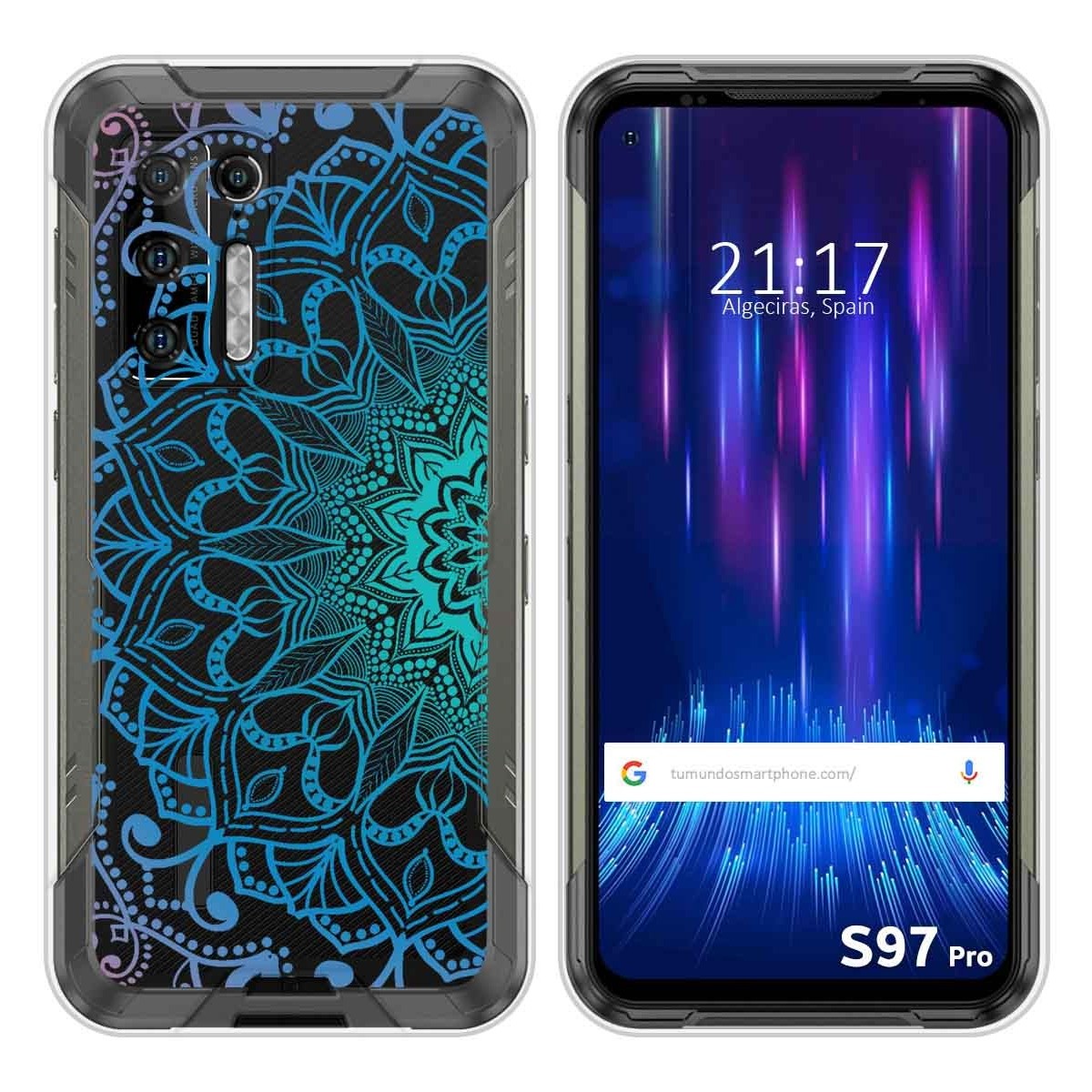 Funda Silicona Transparente para Doogee S97 Pro diseño Mandala Dibujos