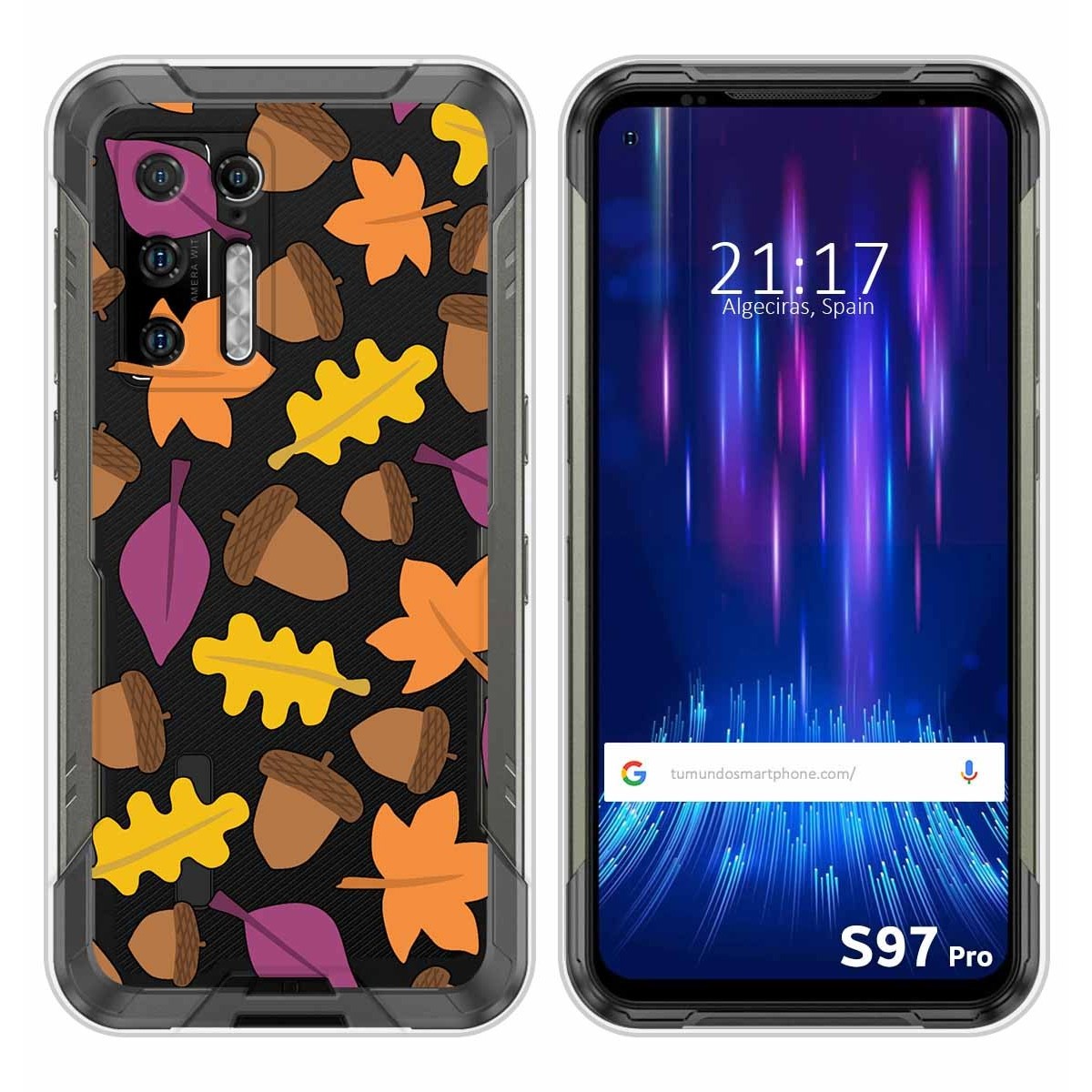 Funda Silicona Transparente para Doogee S97 Pro diseño Otoño Dibujos