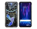 Funda Silicona Transparente para Doogee S97 Pro diseño Plumas Dibujos