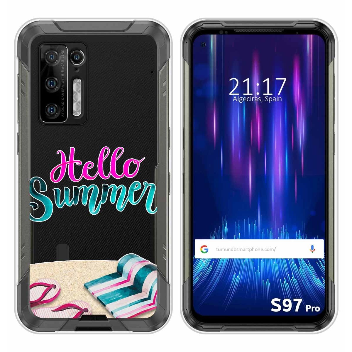 Funda Silicona Transparente para Doogee S97 Pro diseño Summer Dibujos