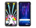 Funda Silicona Transparente para Doogee S97 Pro diseño Unicornio Dibujos